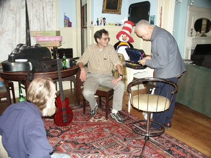 Ben Cobb, me, Charlie Lee in Ben's basement